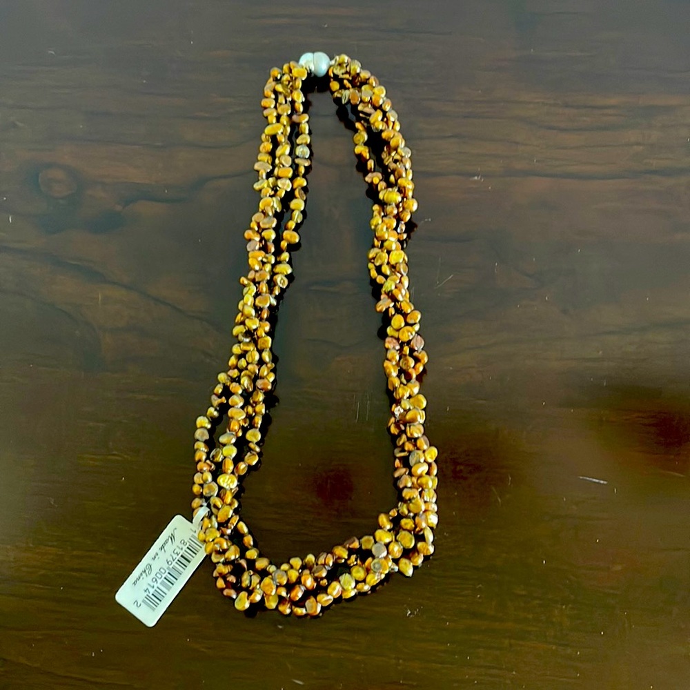 Brown Genuine pearls necklace